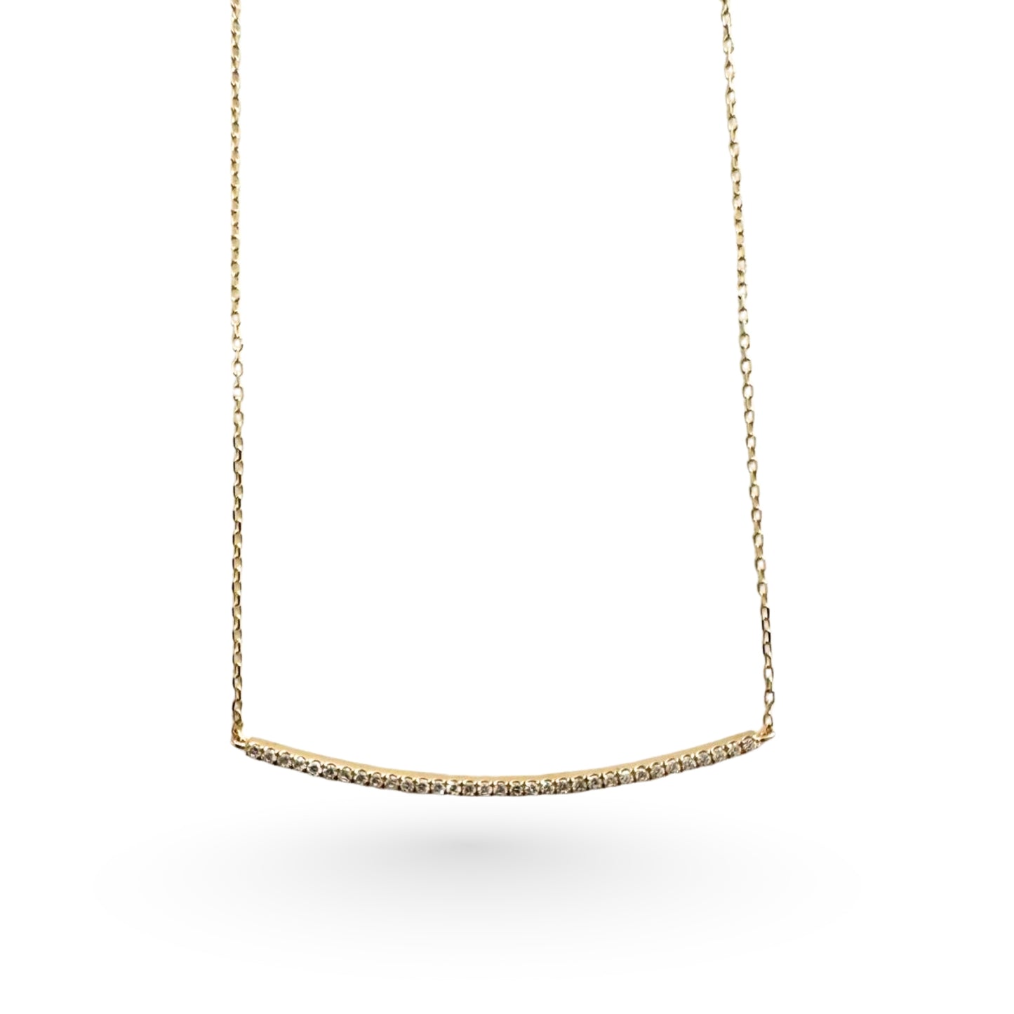 Diamond Smile in 14K Gold Dainty Necklace