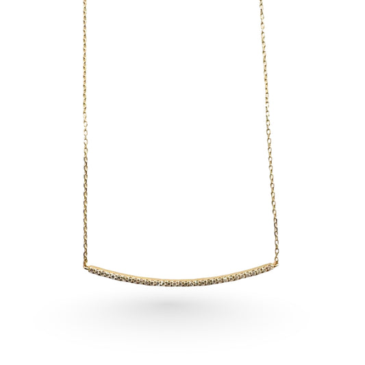 Diamond Smile in 14K Gold Dainty Necklace