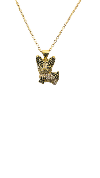 The Pave Pooch Gold Necklace