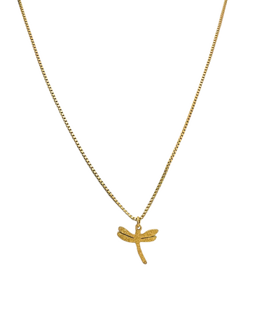 The Glitter DragonFly Gold Necklace