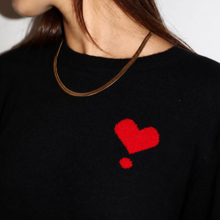 Exclamation Red Heart Sweater
