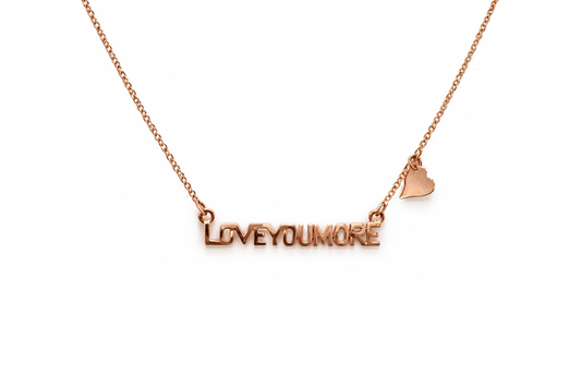 The Love You More Bar Necklace in 10K Rose Gold