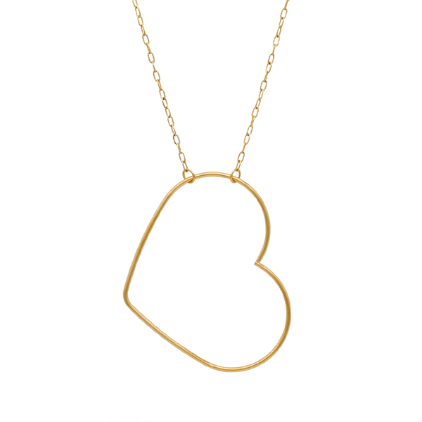 Follow Your Heart Gold Silhouette Necklace
