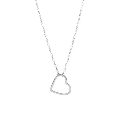 Follow Your Heart Silver Silhouette Necklace