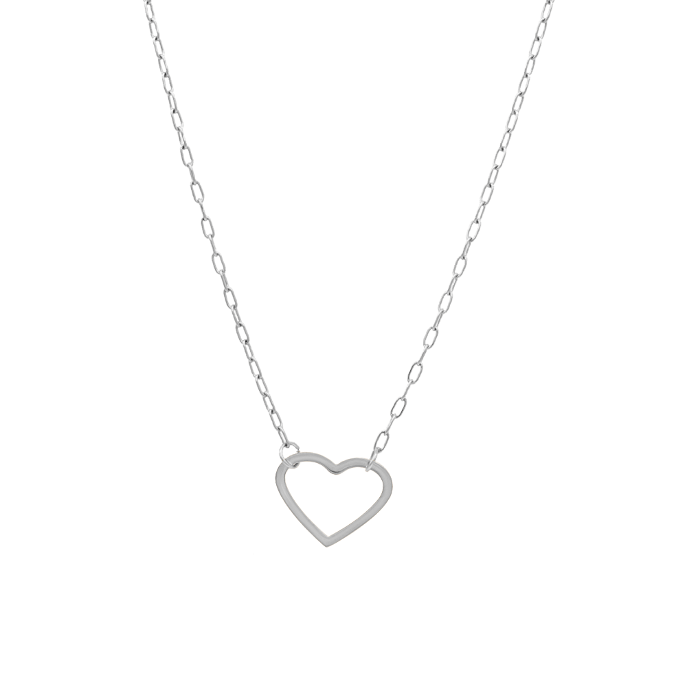 Follow Your Heart Silver Silhouette Necklace
