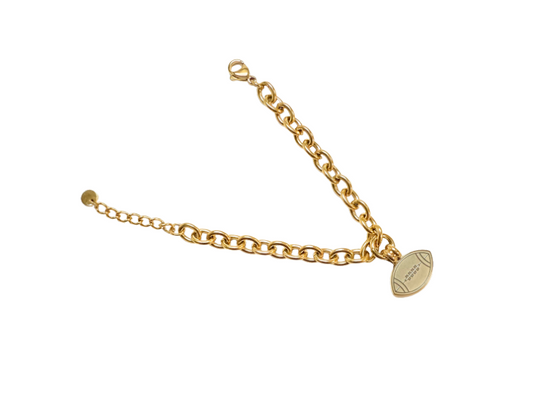 The Football Silver & Gold Charm Bracelet