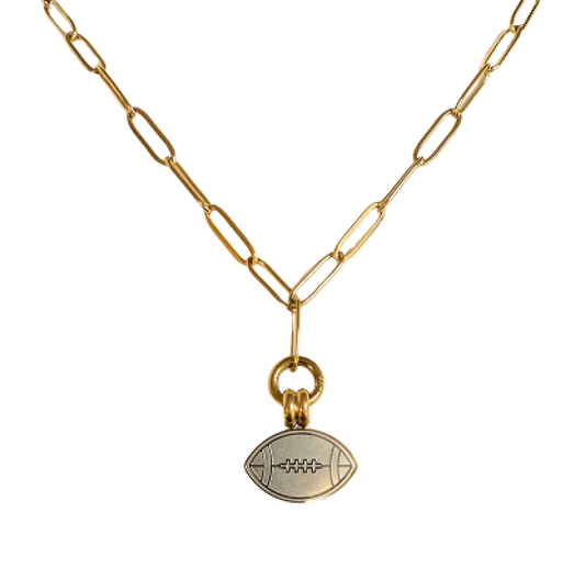 The Football Silver & Gold Charm Necklace