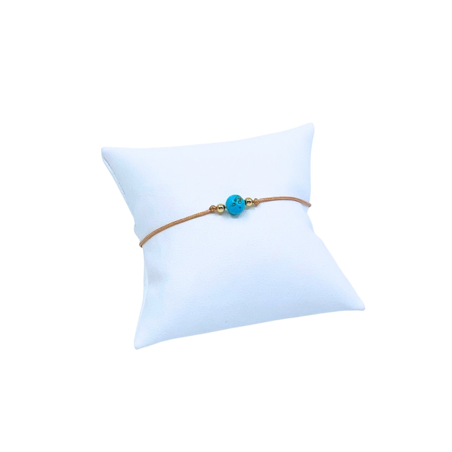 Savannah Cord Bracelet with Blue Stone Bead