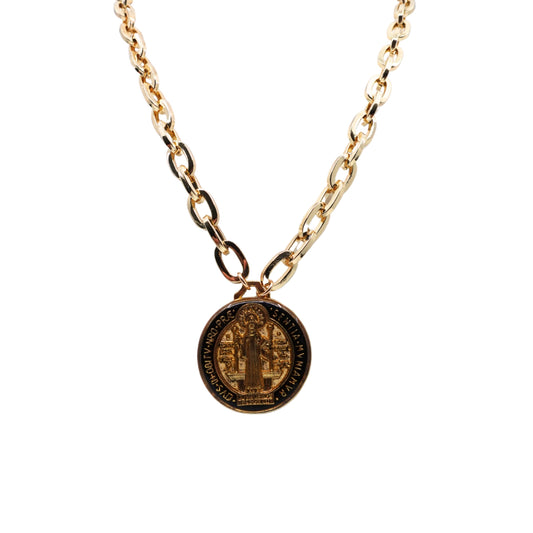 Ibiza Necklace with St. Benedict Pendant