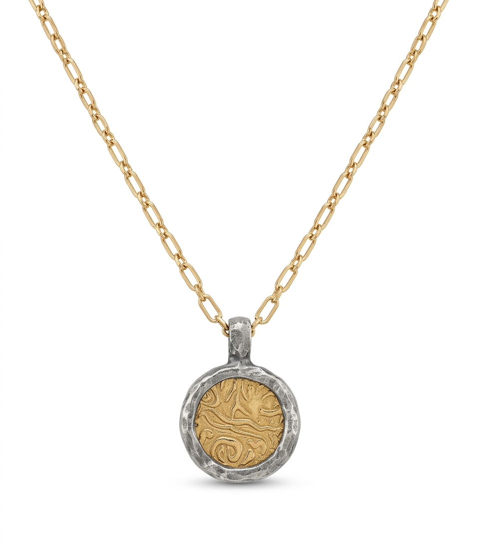 Cross Coin Necklace on a Lola Chain