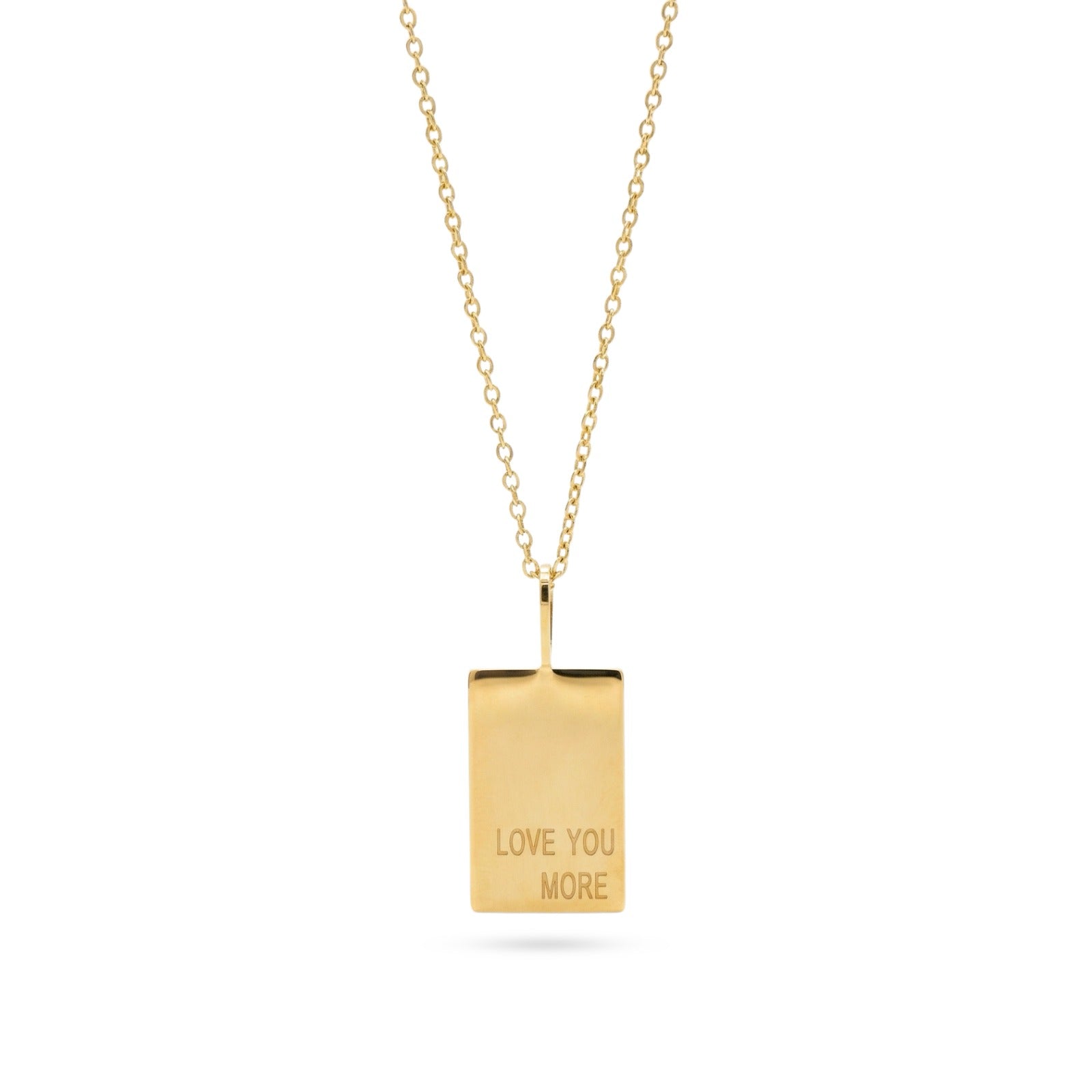 The Love You More Tag Gold Necklace