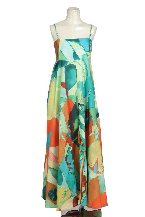 Green Floral Maxi Dress