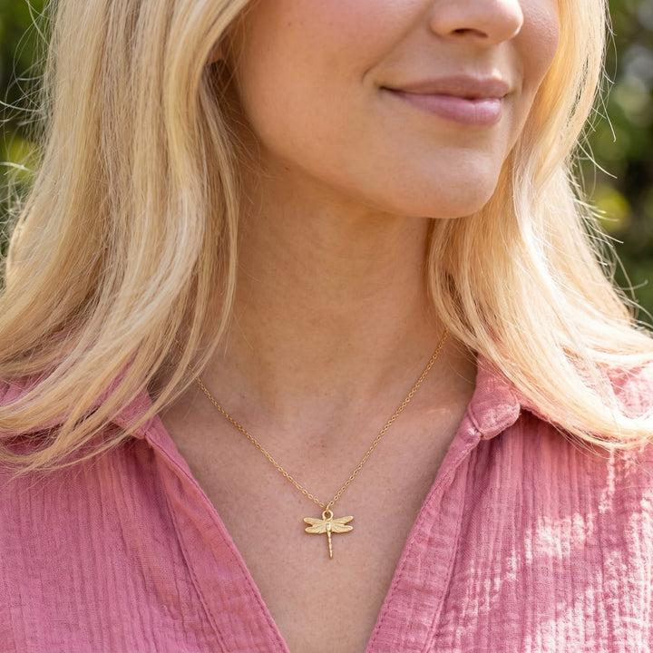 Hammered Dragonfly Necklace
