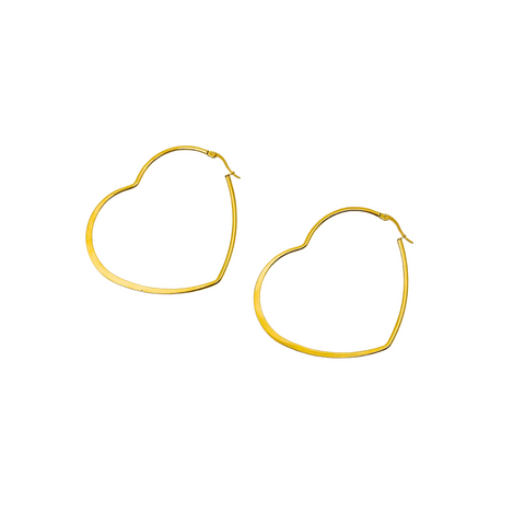 The Large Heart Hoop Earrings