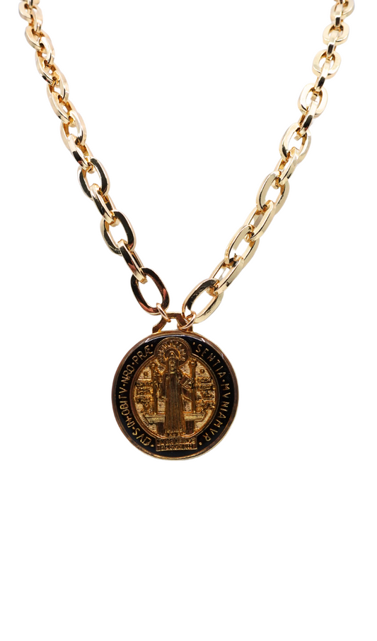 Ibiza Necklace with St. Benedict Pendant