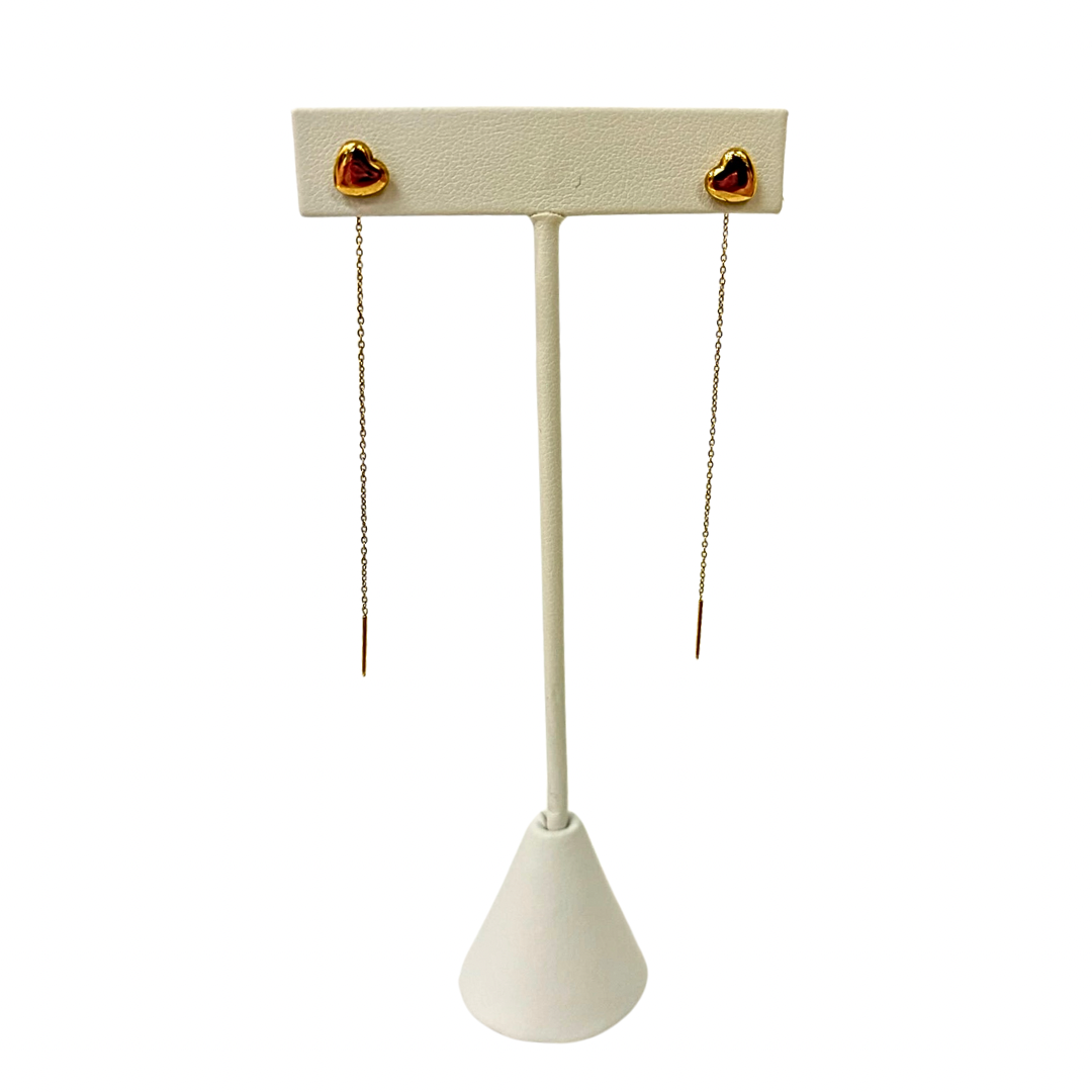 Heart on a String Gold Earrings