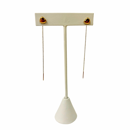 Heart on a String Gold Earrings