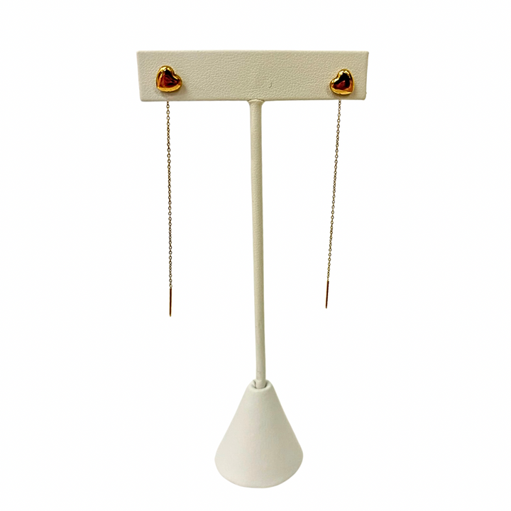 Heart on a String Gold Earrings