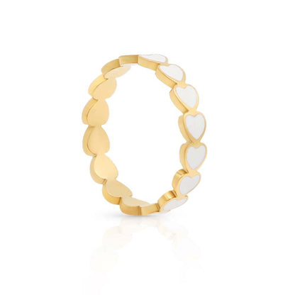 Hearts in a Row Ring