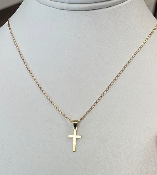 Cross My Heart Necklace in 10K Gold