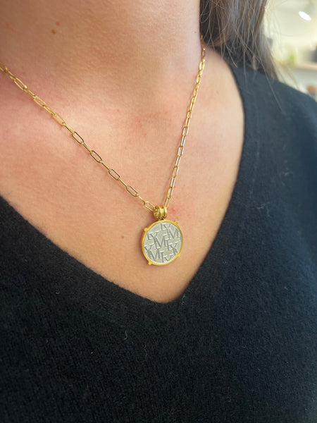 The LYM Silver and Gold Coin Necklace