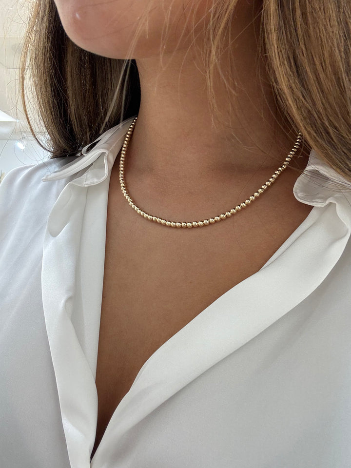 Eternity Smooth Necklace in Gold