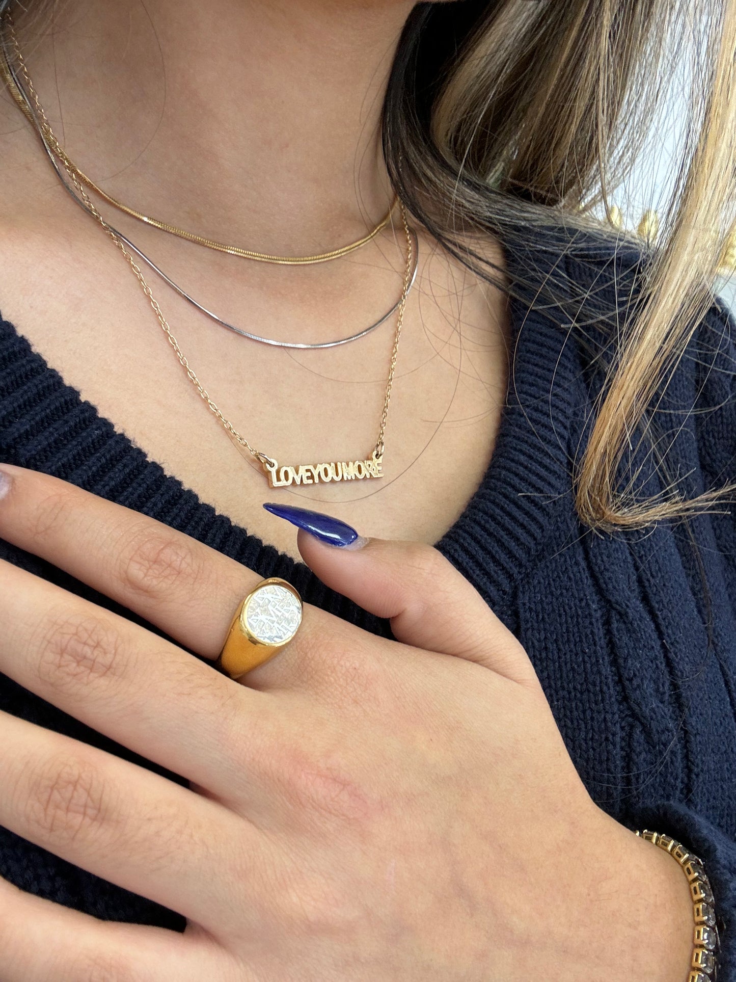 LYM Silver and Gold Coin Ring