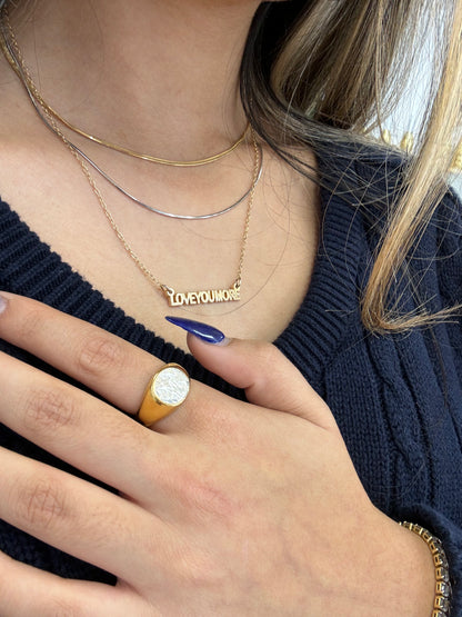 LYM Silver and Gold Coin Ring