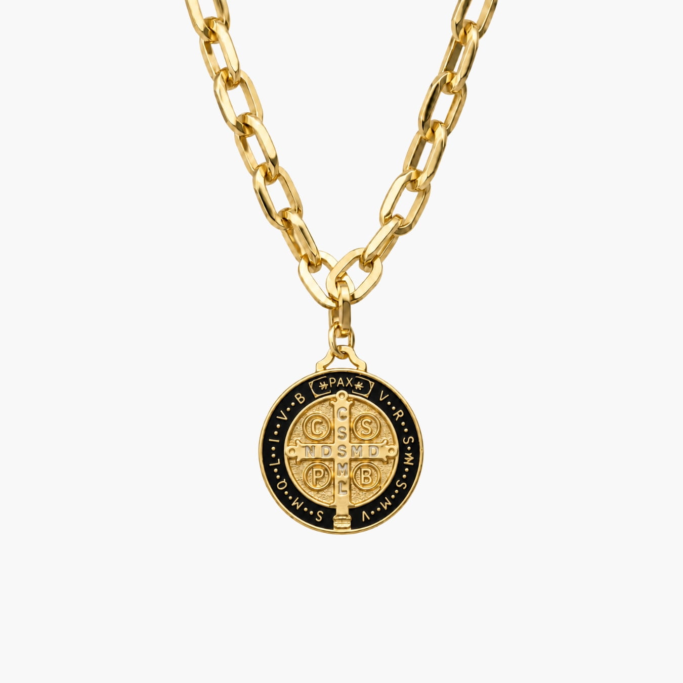 Ibiza Necklace with St. Benedict Pendant