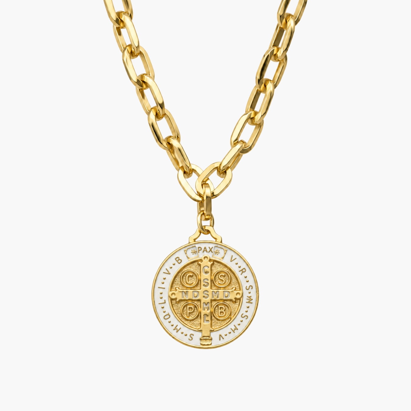 Ibiza Necklace with St. Benedict Pendant