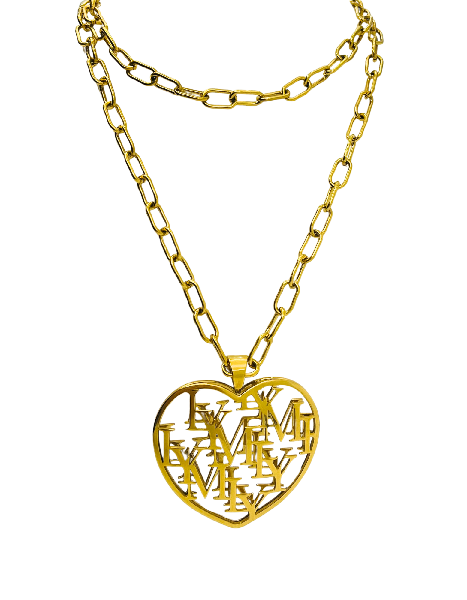 Large Heart Gold Necklace