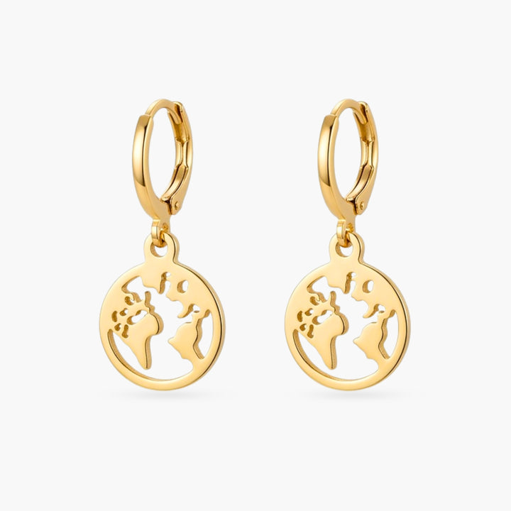 The Gold World Earrings