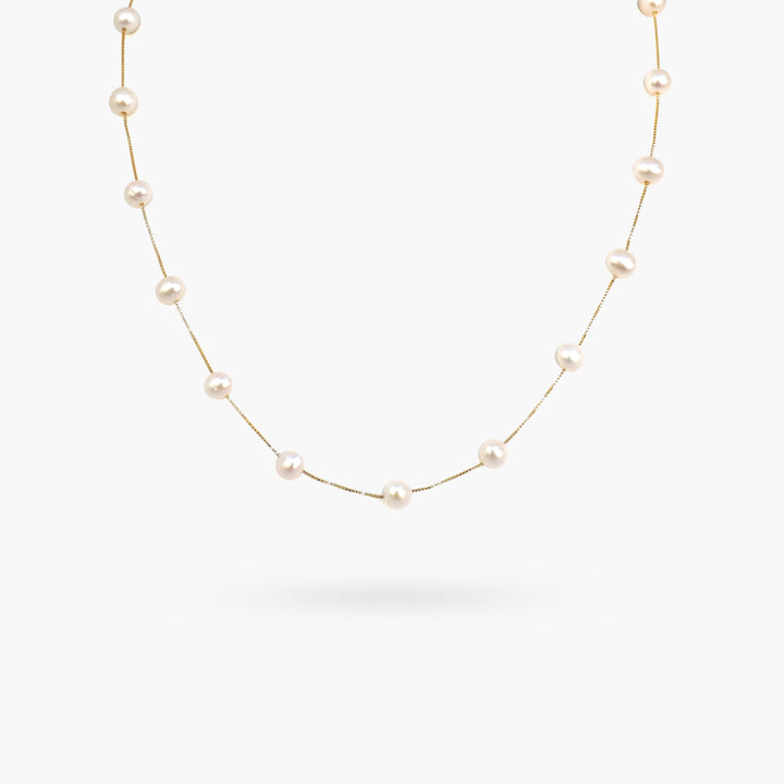 Whitney Pearl Necklace in 10K Gold & Pearl