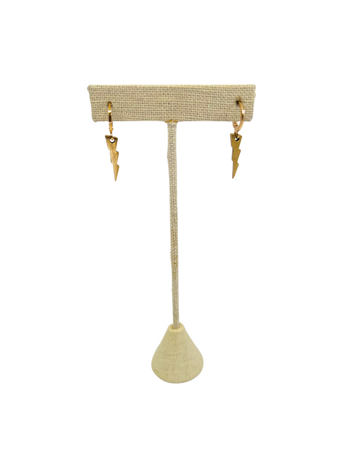 The Lightening Bolt Gold Earrings
