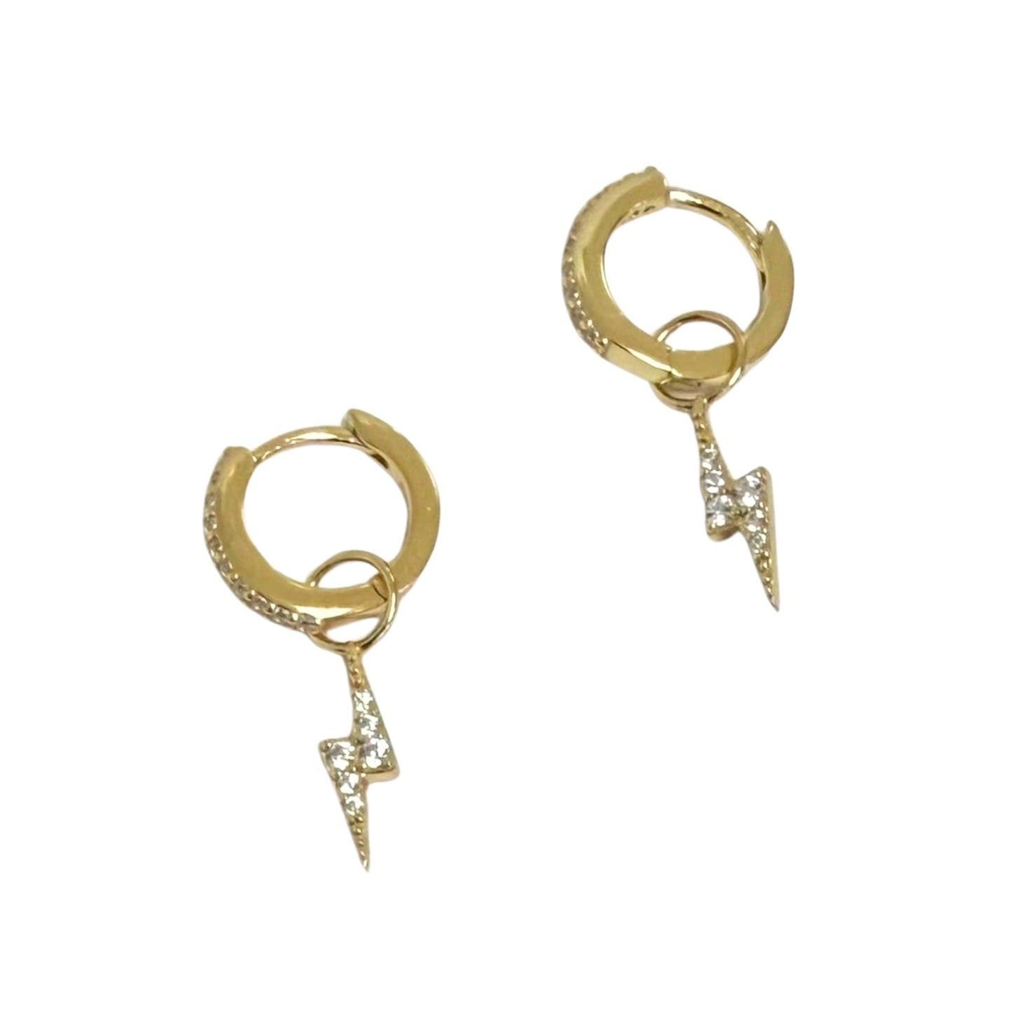 The Mini Studded Gold Hoops