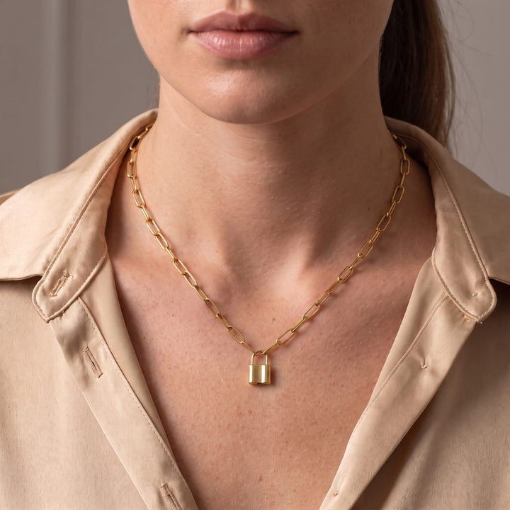 Lock At Me Gold Necklace