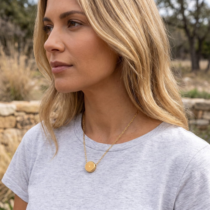 Lord's Prayer Round Necklace