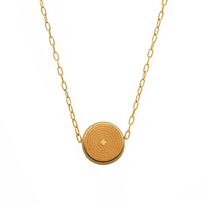 Lord's Prayer Round Necklace