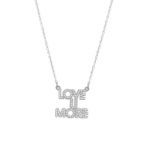 The Love U More Silver Stacked Necklace Bling