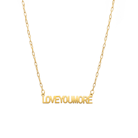 Love You More Bar Gold Necklace