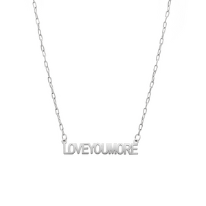 The Love You More Bar Silver Necklace
