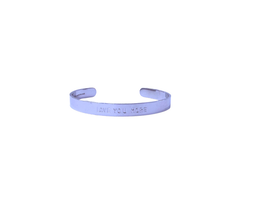 Love You More Classic Cuff in Silver