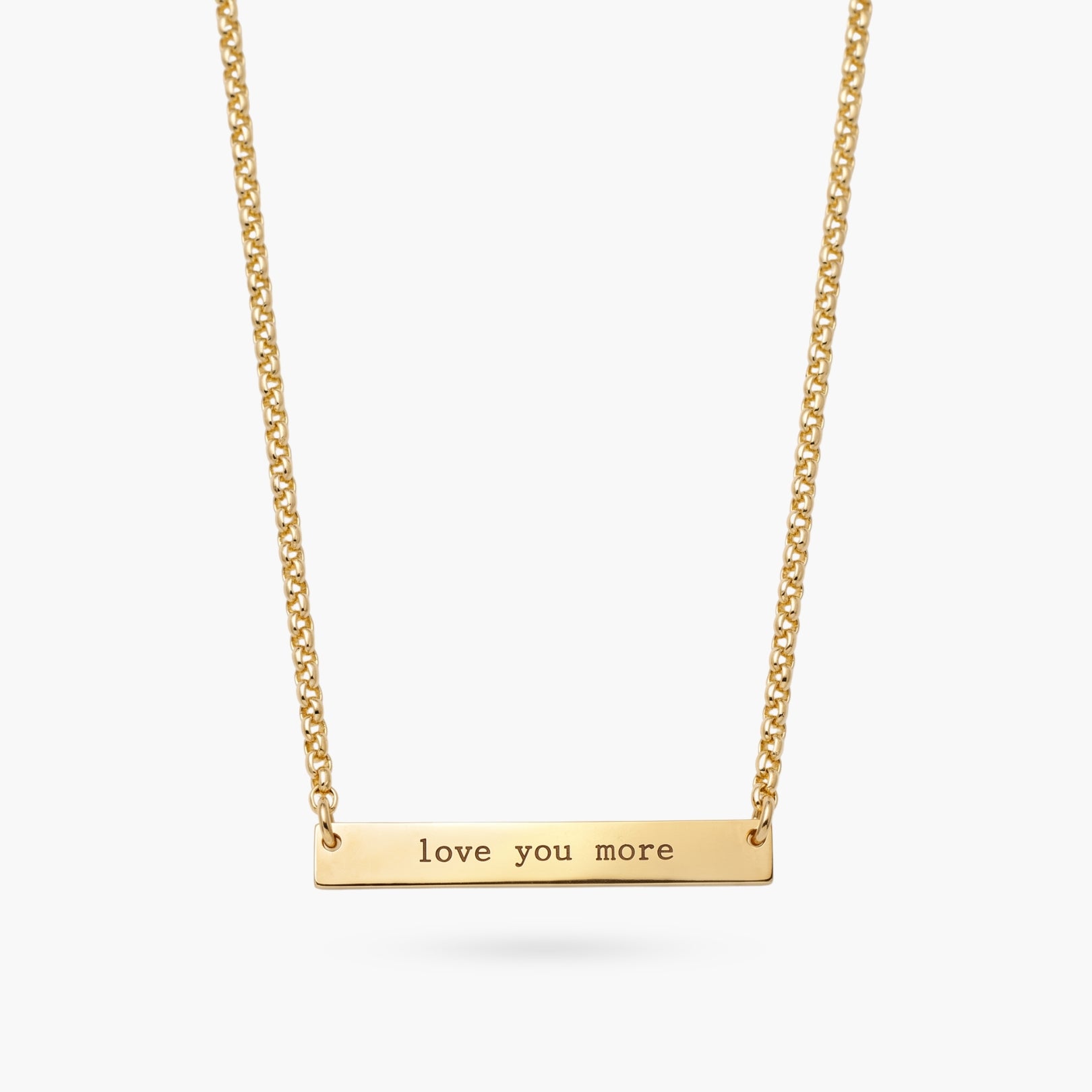 Love You More Gold Filled Plaque