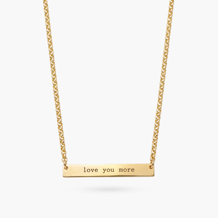 Love You More Gold Filled Plaque