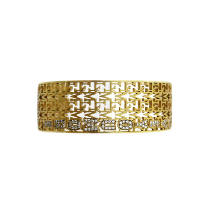 Love You More Gold Weave Cuff Bracelet
