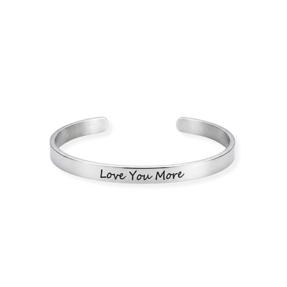 Love You More Script Cuff
