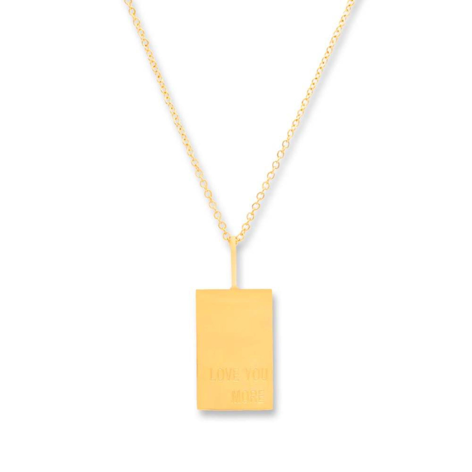 The Love You More Tag Gold Necklace