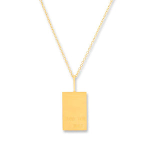 Love You More Tag Gold Necklace