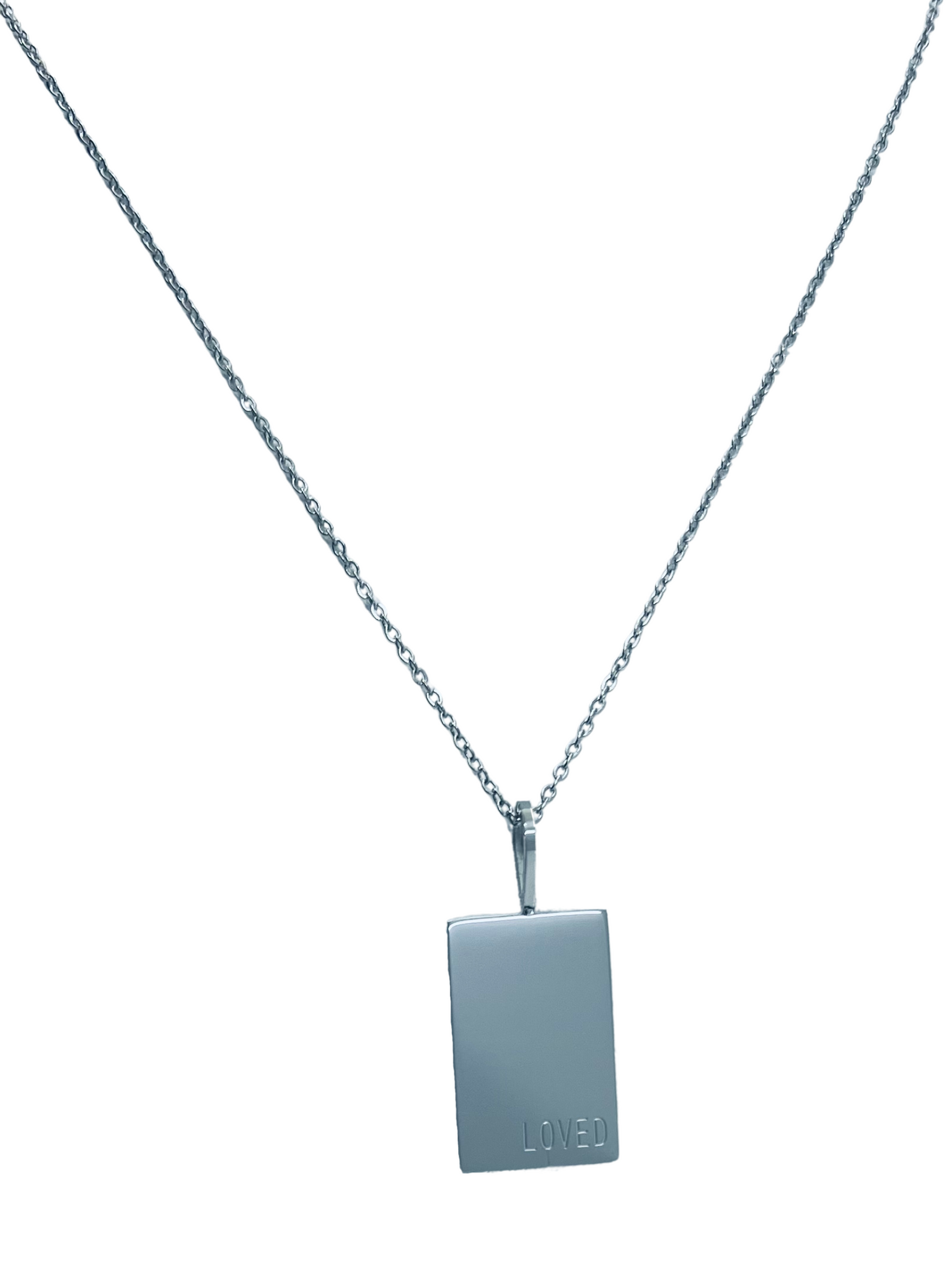 The Loved Tag Silver Necklace