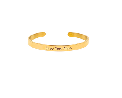 Love You More Script Cuff